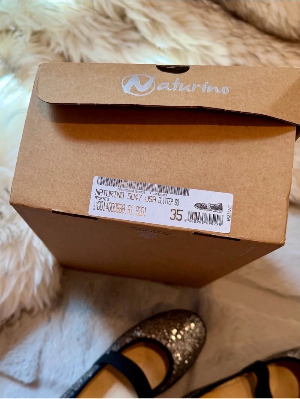naturino girl’s shoes size 35